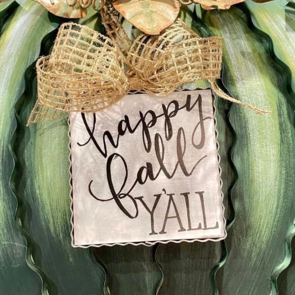 Happy Fall Y’all Mini Print with Galvanized Frame